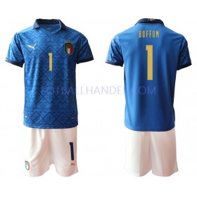 Barn Fotballdrakter Italia Buffon 1 Hjemme Euro 2020 Kortermet